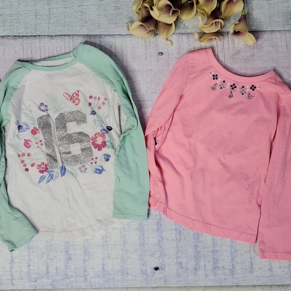 Set of 5 Mixed Brand Kids Long Sleeve Tops - Picture 3 of 7